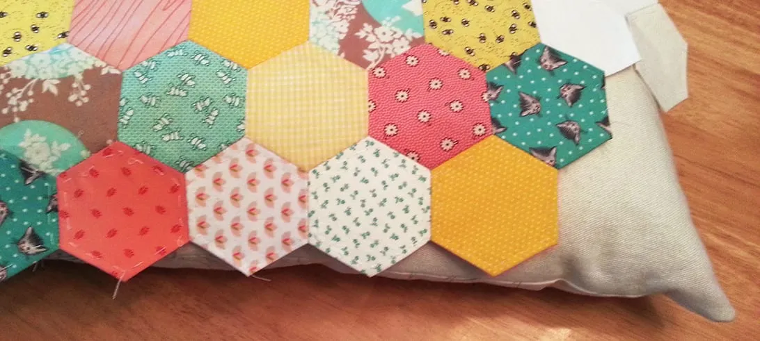 My first hexie project! They really are addictive, though a pillow is about the size of what I can manage right now.