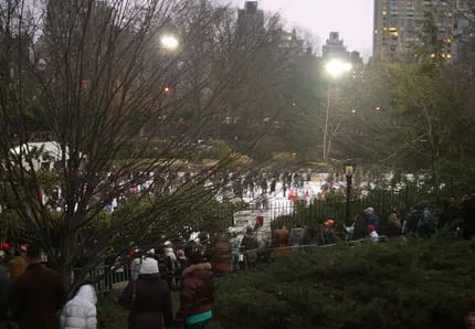 Ice skating in Central Park.