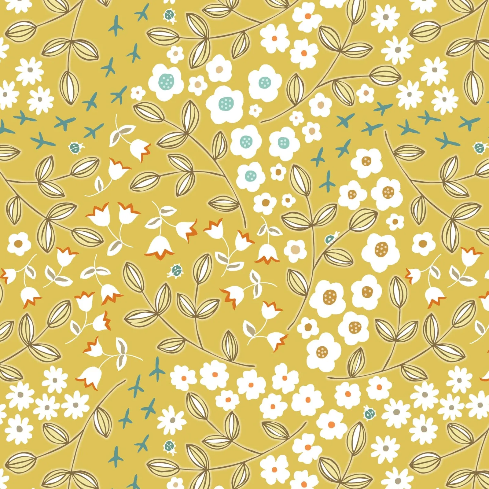 Ditsy - Mustard