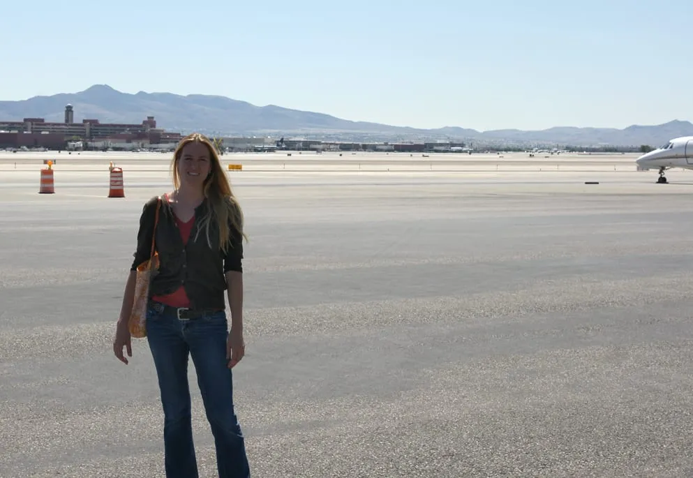 I'm usually the one taking all the photos, so I made my husband take this right before we got back on the plane.