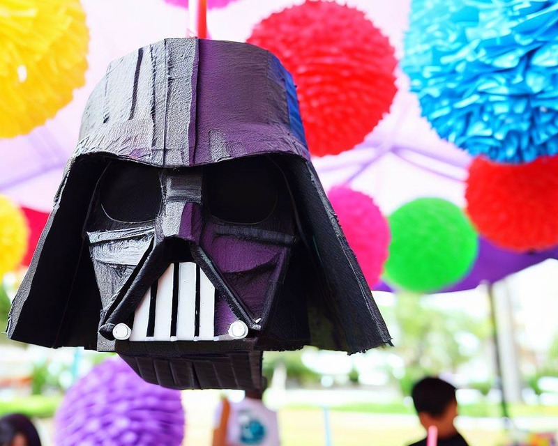 Handmade Darth Vader Piñata for Star Wars party